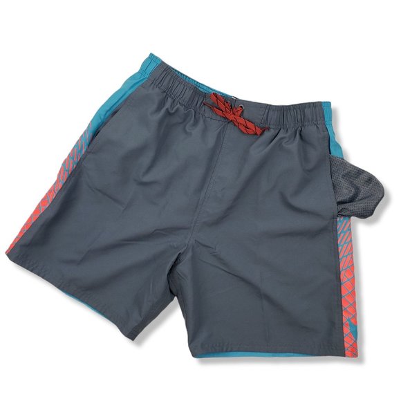 Nike 7” Clash Volley Men’s Swim Shorts NESS7430 Grey/Blue Size M - Picture 6 of 13